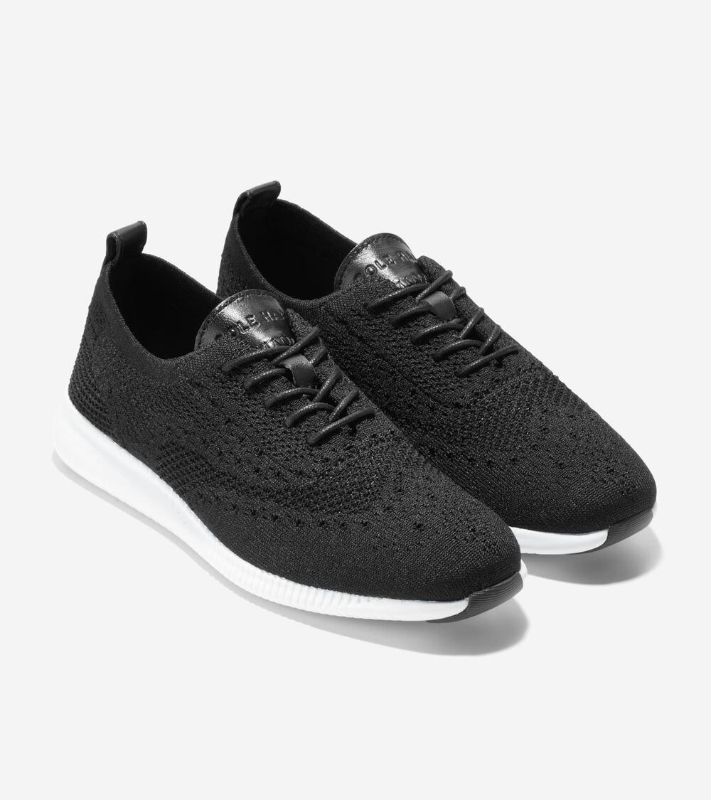 Cole Haan Women's Sz 10 Zero Grand Stitchlite Oxford Sneakers Shoes Black White